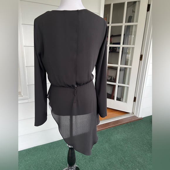 BCBG women’s asymmetrical black top size small - Picture 2 of 4